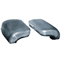 UT5476    Arm Rest Pair---Silver Canvas---On Steel with Frame Clip
